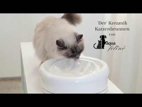 Aqua Feline Keramik Katzenbrunnen mit Eheim® Qualitätspumpe