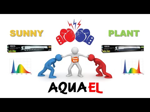 Aquael leddy slim PLANT 32W -=VS=- SUNNY porównanie światła