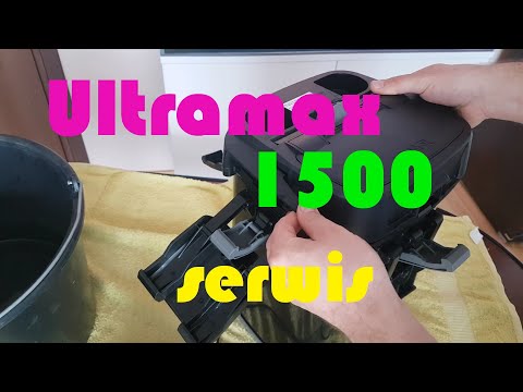 Aquael Ultramax 1500. Otwieramy kubeł po 6 miejscach. Serwis filtra i prefiltr