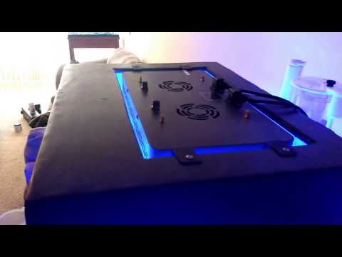 Bio cube with e3 bubble Magus aquatop media reactor and Japanese marine led and homemade canopy