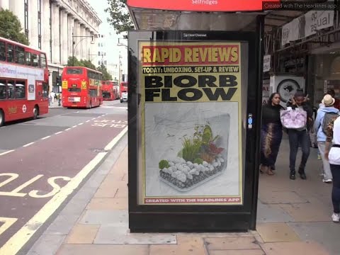 BiOrb Flow Aquarium Set up Rapid Review. Contemporary Fish Tank