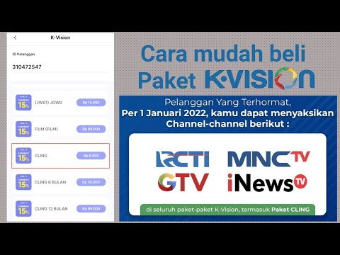 Cara mudah beli paket k-vision agar rcti mnctv gtv dan inews terbuka