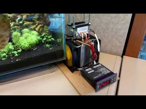 Custom Fluval Edge with LED lights and TEC Cooler – Aquarium Cooler – Peltier