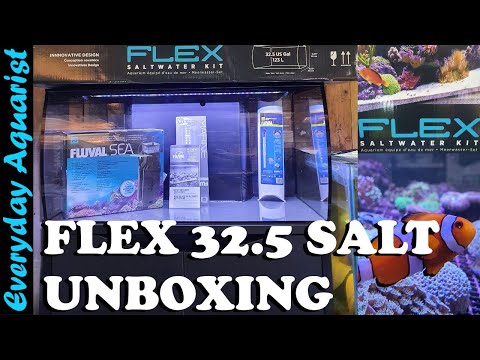 Fluval FLEX 123L 32.5 Gal SALTWATER Marine Aquarium *QUICK UNBOXING*