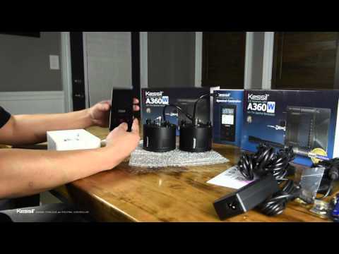 Kessil A360WE Tuna Sun and Spectral Controller Unboxing and Quick Demo