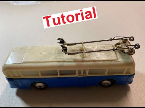 Märklin M-Gleis Anlage: EHEIM Trolleybus H0: Reparatur und Ausrüstung mit LED-Beleuchtung