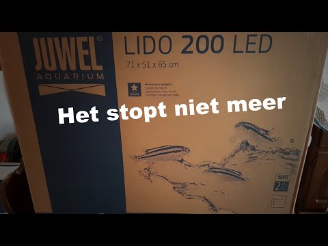 Nieuwe thuis voor mijn Flowerhorn, Juwel lido led 200 aquarium. Prima nieuw aquarium