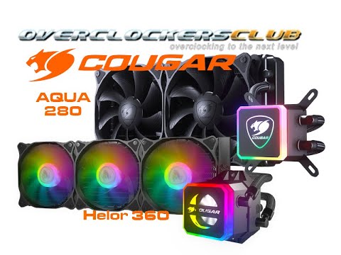 OCC review of the Aqua 280 and Helor 360 All-In-One CPU coolers from Cougar Gaming.