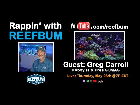 Rappin' With ReefBum: Guest – Greg Carroll, Hobbyist & President of SCMAS