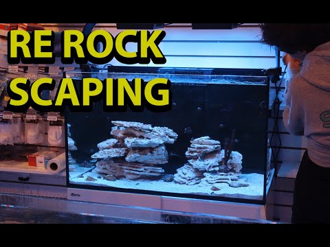 Red Sea Reefer 250 Aqua Scaping Episode 4 \\ Redoing The Live Rock In Our Reef Tank
