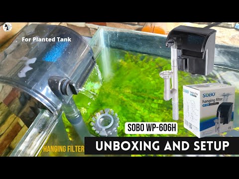 SOBO WP- 606H Hanging Filter – Unboxing & Setup Tutorial / Best for small Planted Tank