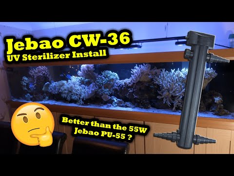 36w Jebao CW-36 UV Clarifier Steriliser Marine Saltwater Reef Tank Aquarium in Wall DIY vs PU-55