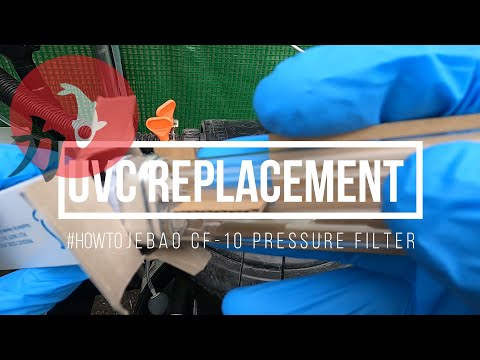 How To Ultraviolet  Lamp on the JEBAO Pressure Filter in the Polytunnel  Koi Pond Holding Vat