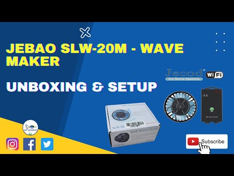 Jebao SLW-20M Wi-Fi Sine Wave DC Wavemaker – Unboxing & Setup