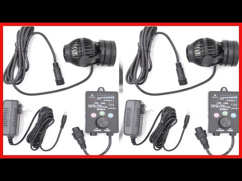 Jebao SOW Wave Maker Flow Pump with Controller for Marine Reef Aquarium (SOW-8), Black
